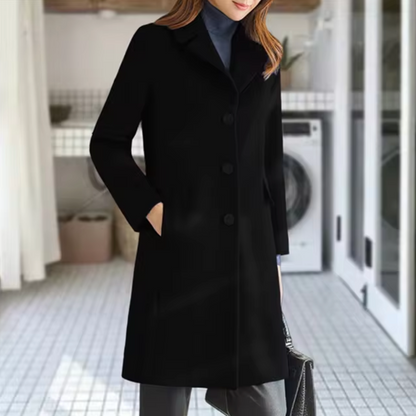 Warm Wool Coats for Women with Front Pockets