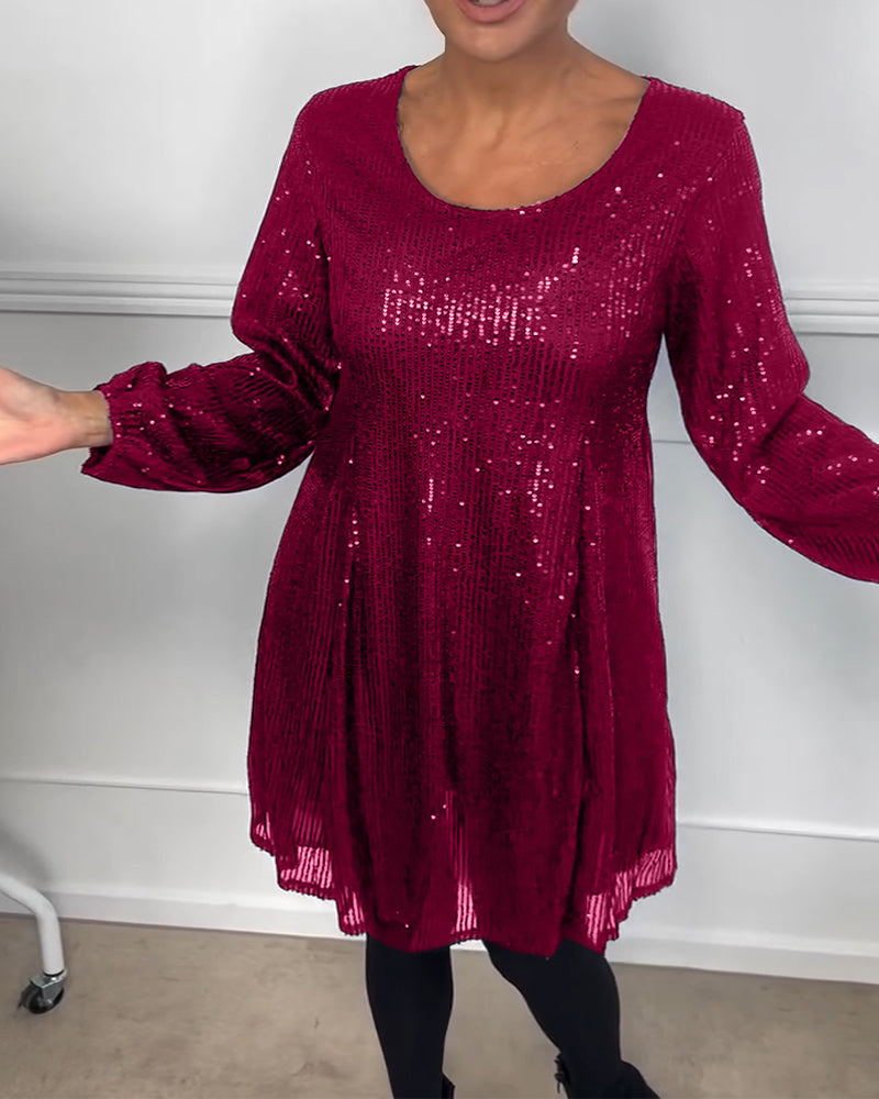 Elegant Evening Dress Sequin A-Line
