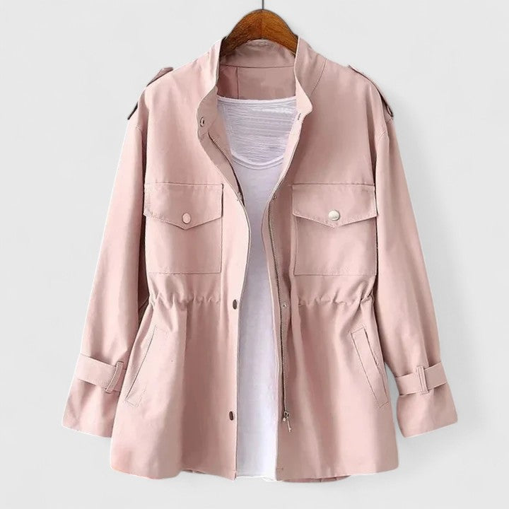 Women's Safari Coat Long Sleeve Elegant