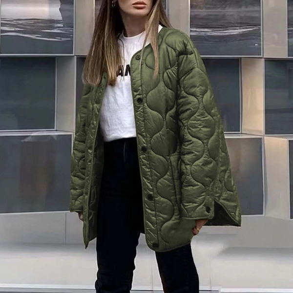 Cool Quilted Jacket Autumn Winter Plaid Pattern