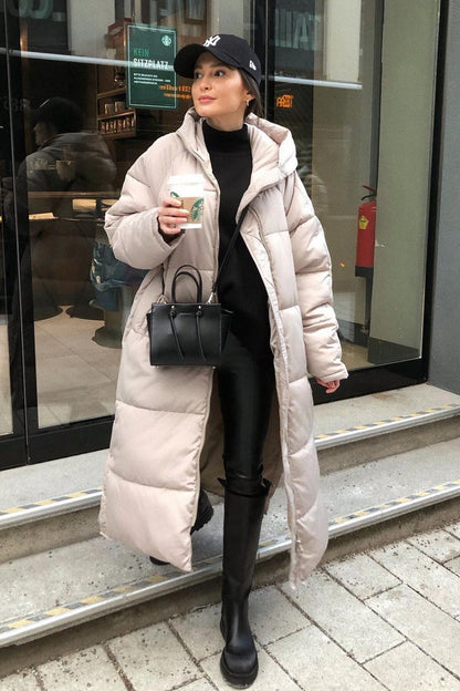 Elegant Long Down-filled Winter Coat