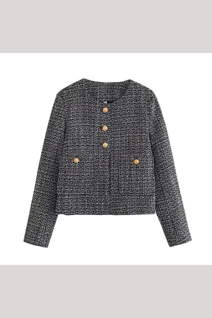 Modische Lässige Jacke Texturiertes Design