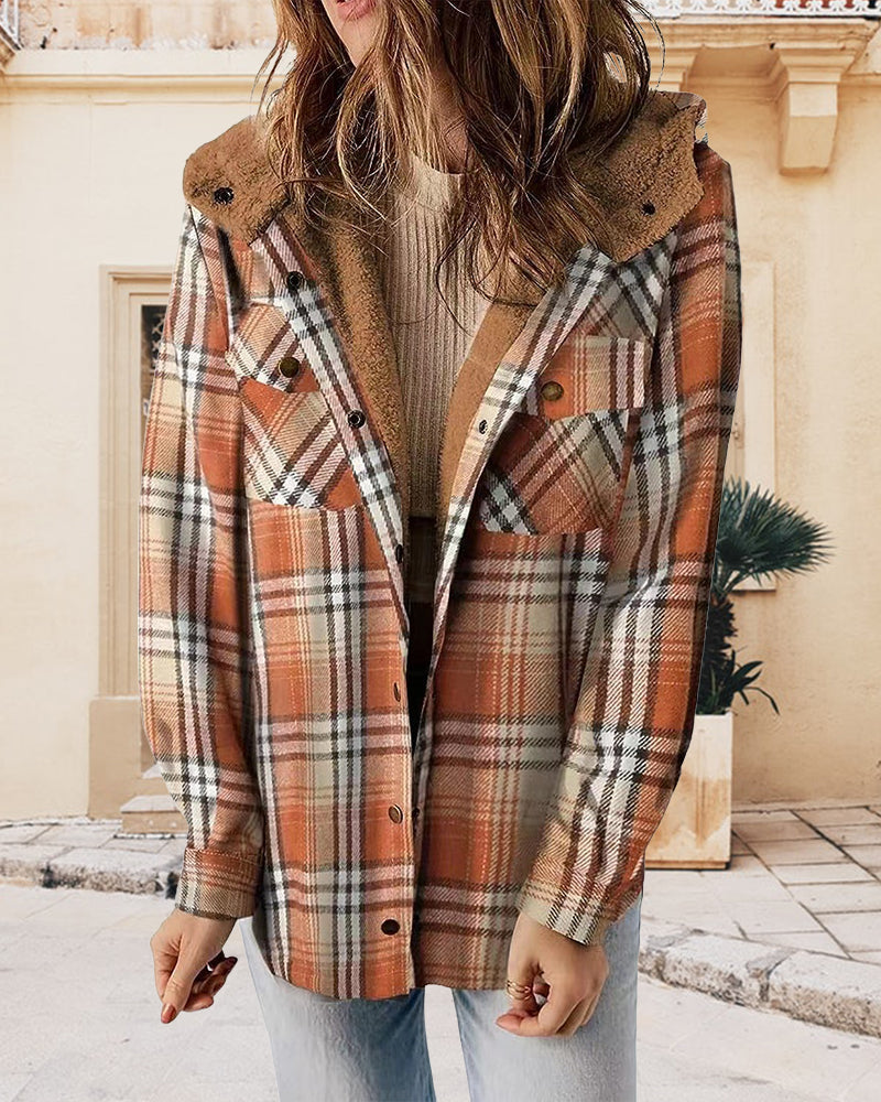 Hooded Wool Coat Warm Elegant