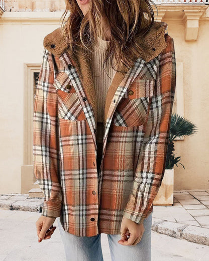 Hooded Wool Coat Warm Elegant