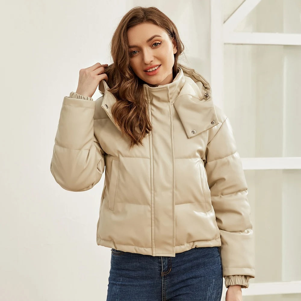 Fashionable Quilted Jacket for Women with Hood