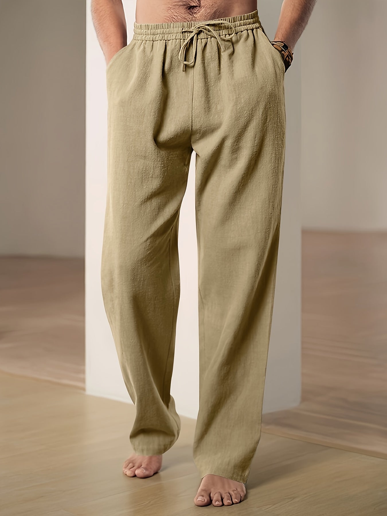 Comfortable Men's Casual Loose Trousers with Drawstring
