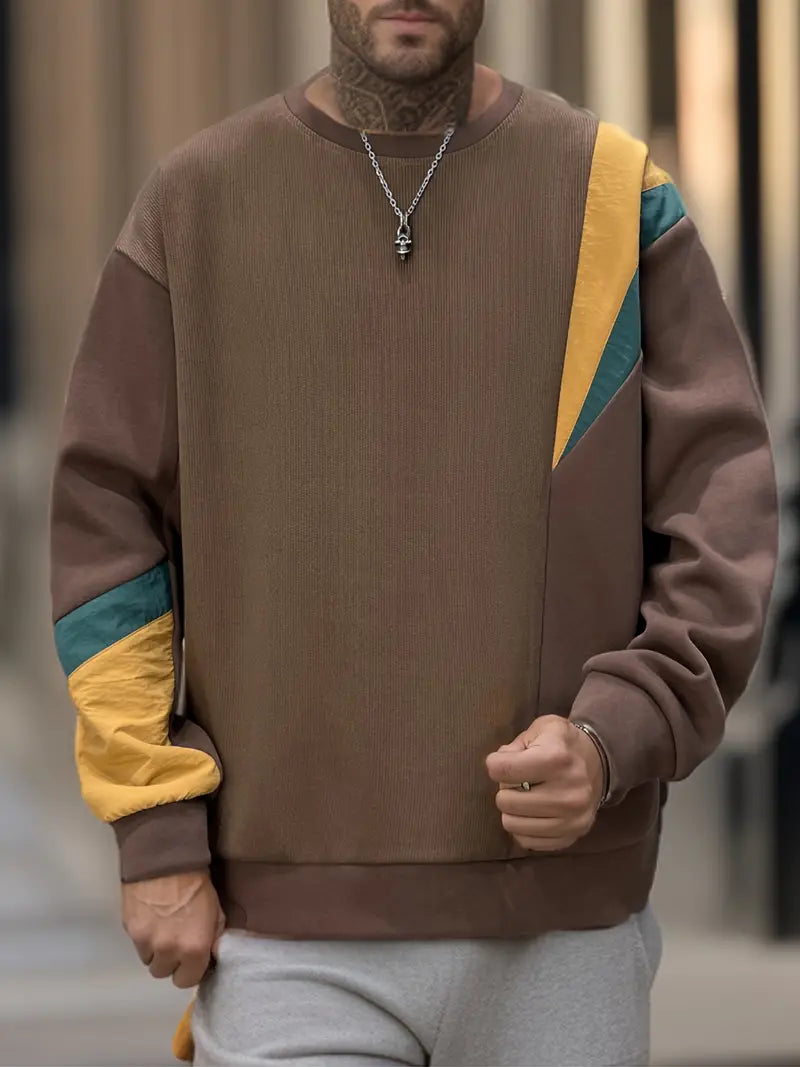 Ethan - Moderner Rundhals Pullover Herren - IdealeKleiden