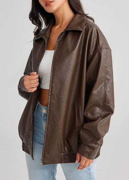 Leather Jacket Locomotive Style Cool