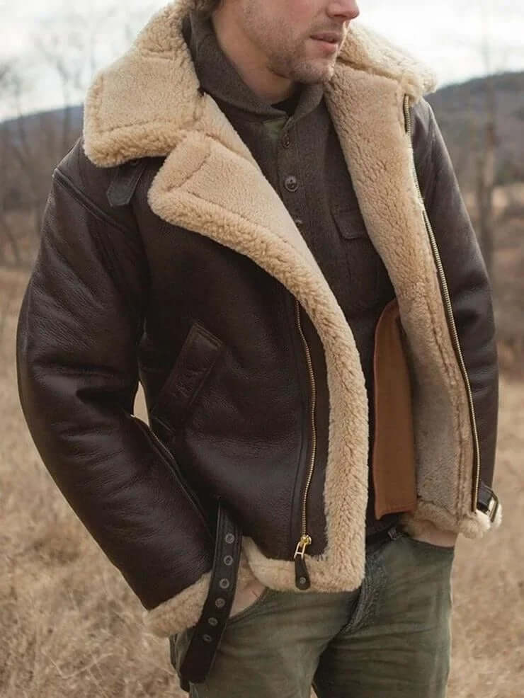 Leather Jacket Shearling Lambskin Style