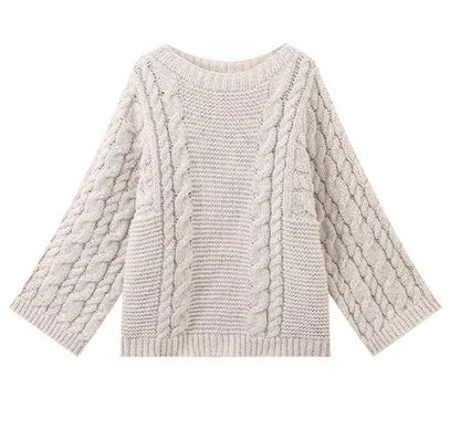 Oversize chunky knit high neck sweater