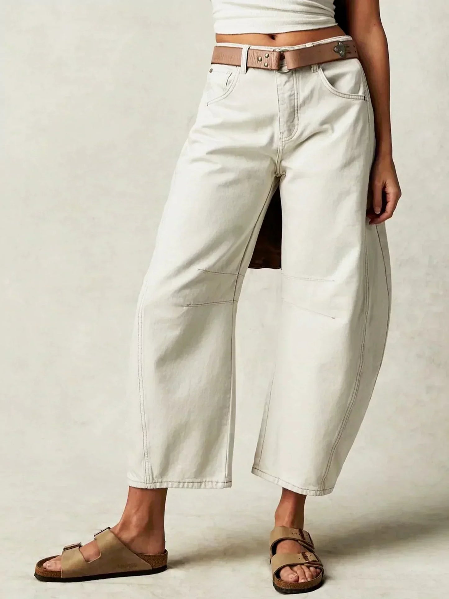 Women's Wide Leg Jeans Trendy Printed