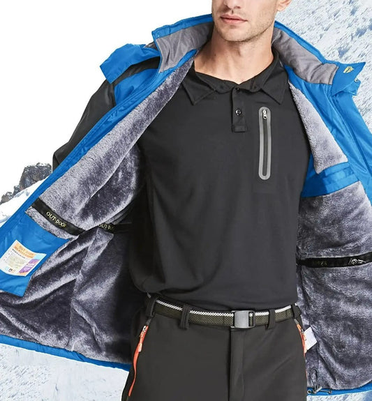 Wasserdichte Outdoor-Jacke mit Fleece-Innenfutter - IdealeKleiden