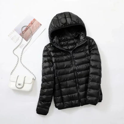 Waterproof Quilted Outdoor Jacket Black