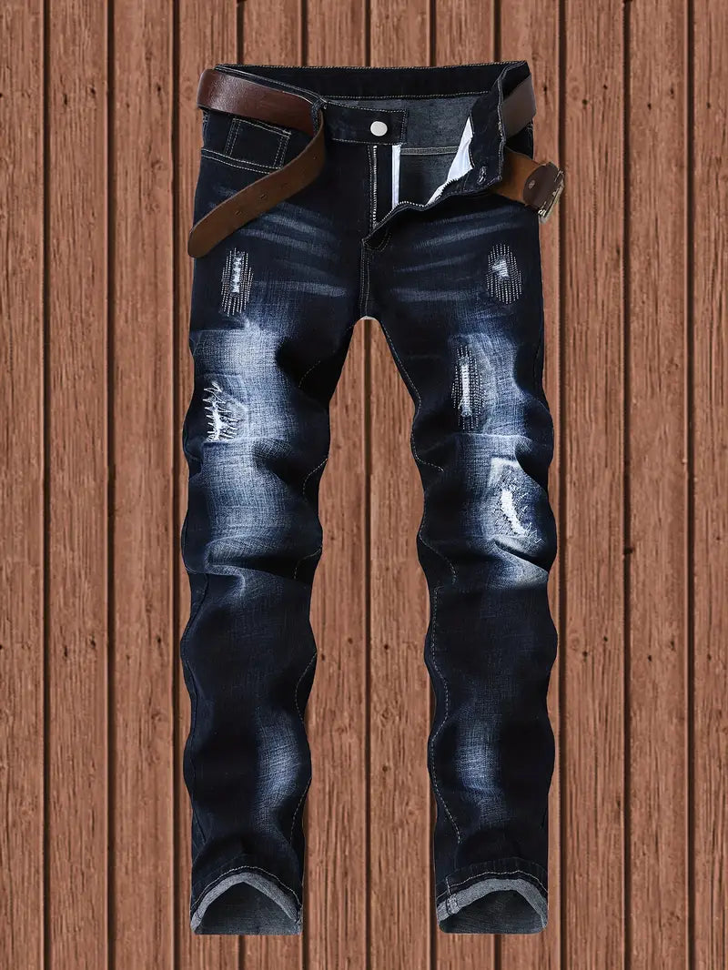 Skinny Jeans Casual Ripped Distressed Style