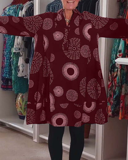 Stylish Dress Geometric Patterns Women