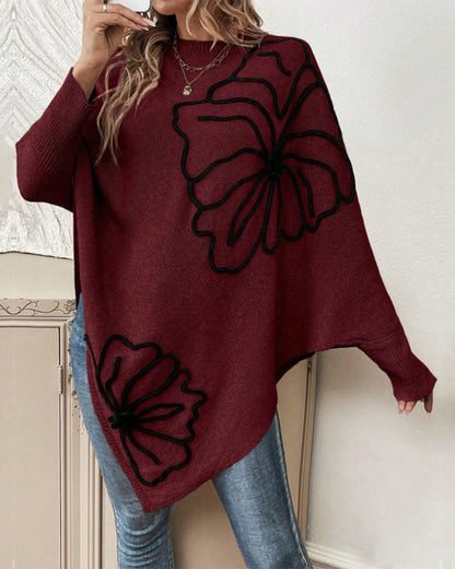 Cuddly Sweatshirt Batwing Sleeves