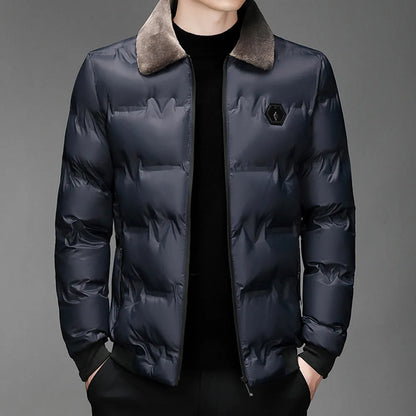 Men's Winter Jacket Warm Insulated Black