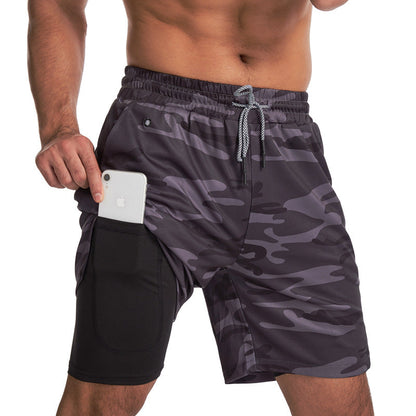 Men's 2-in-1 Sporty Swim Shorts with Drawstring