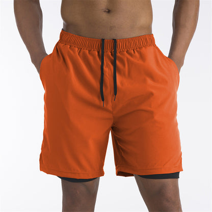 2-in-1 Running Shorts Men's Sport Shorts with Pockets
