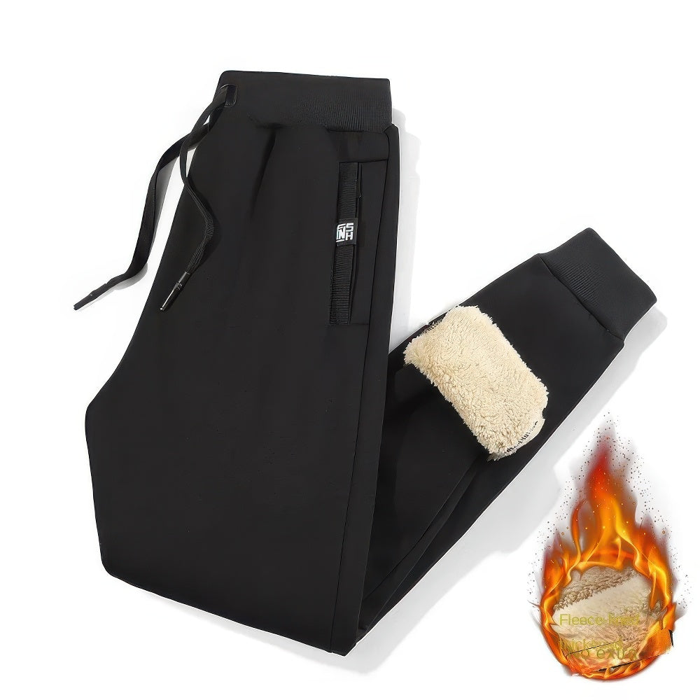 Soft Jogging Pants Fleece Lining Warm and Comfortable