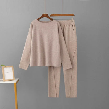 Strickkleid Set Damen Eleganz