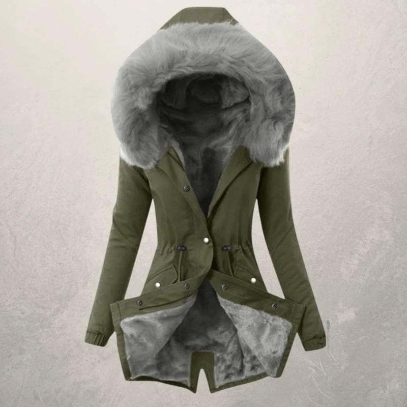 Winterparka Damen Gefüttert Kapuze - IdealeKleiden