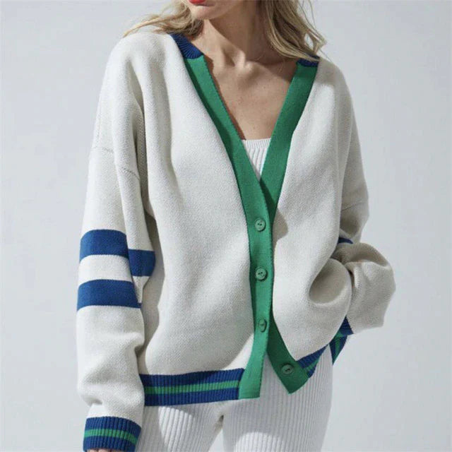 Fashionable Knitted Vest Stripe Design