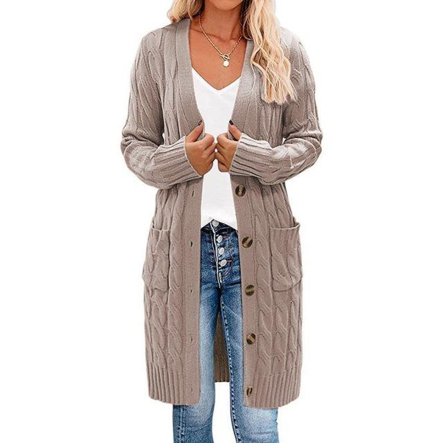 Long Wrap Cardigan for Women, Knit, Elegant Design