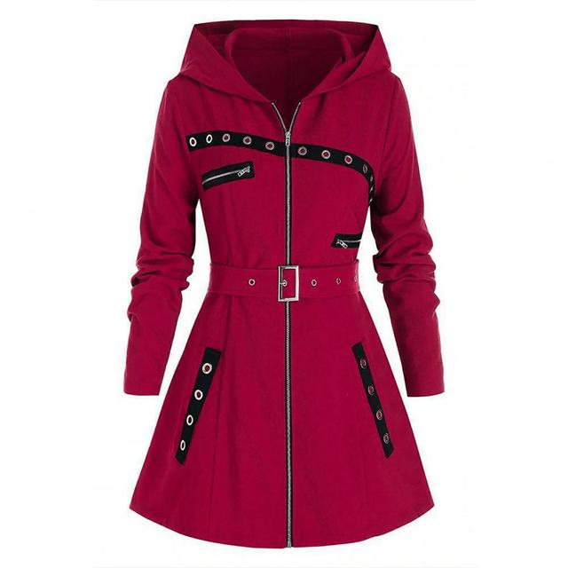 Women's Elegant Long Black Winter Coat