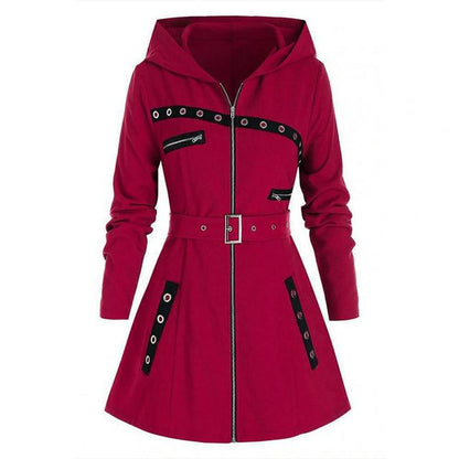 Women's Elegant Long Black Winter Coat