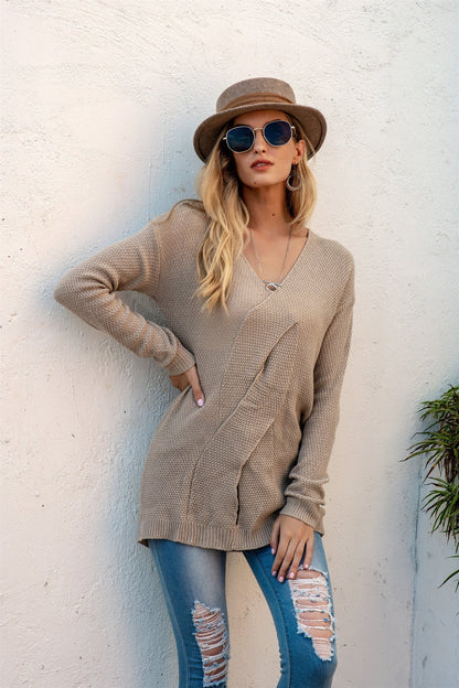 Women's Oversized Knitted Off-Shoulder Dress