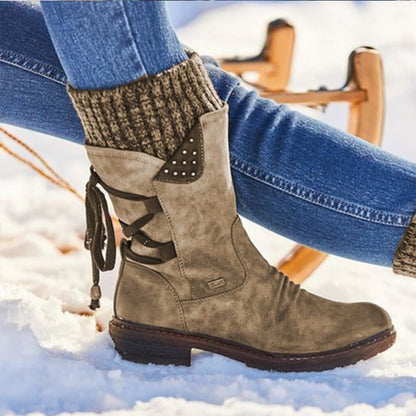 Elegant Suede Boots Women's Shoes