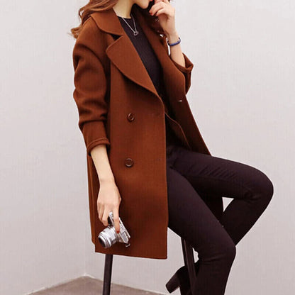 Women's Modern Double-Breasted Coat