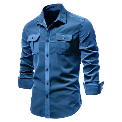 Men's Modern Brown Corduroy Shirt