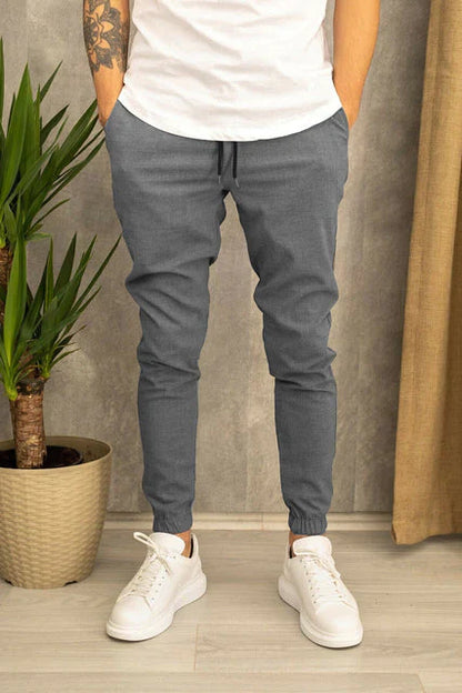 Stylish Men's Trousers Elegant Slim-fit