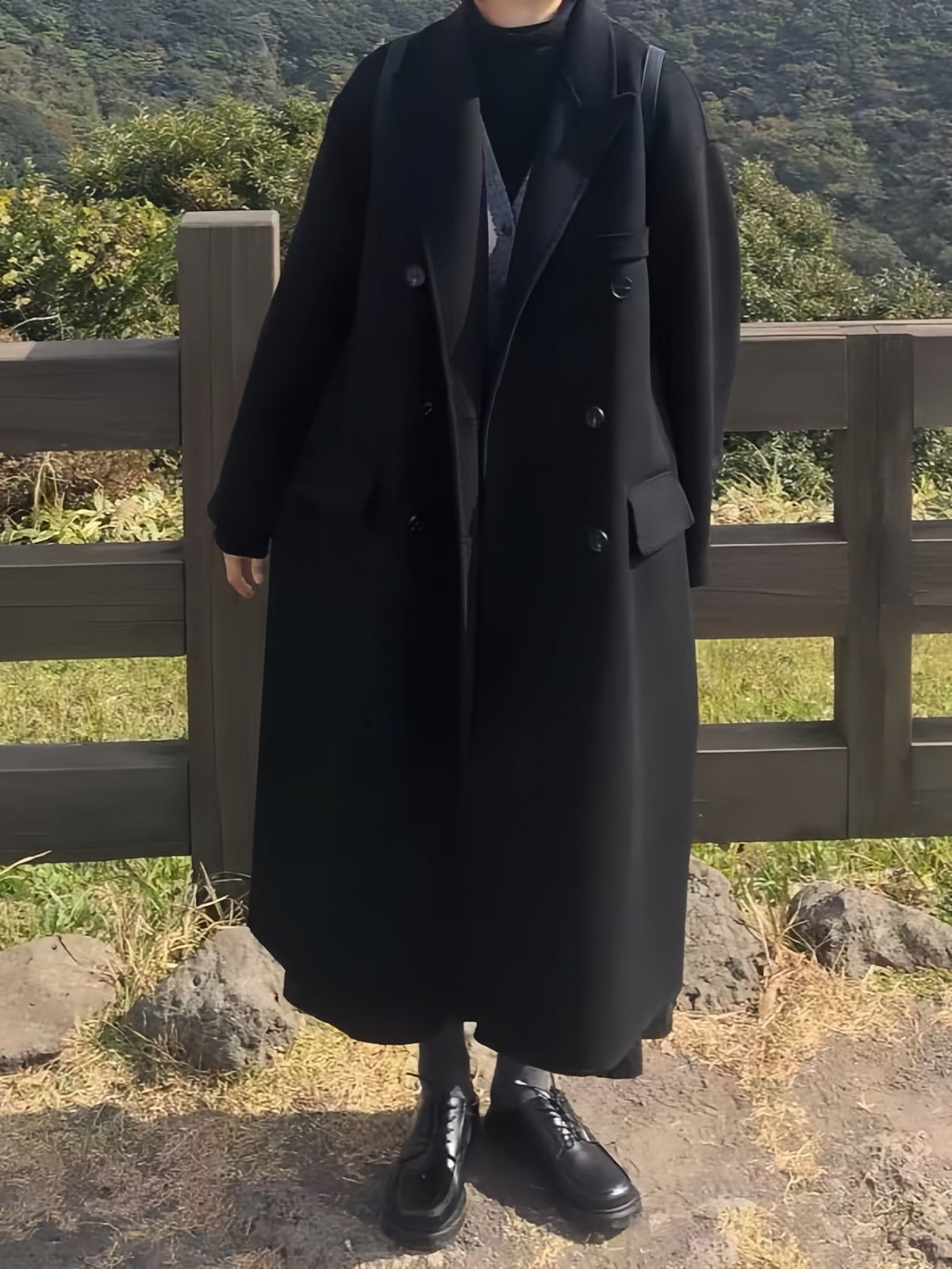 Vintage Herrenjacke Doppelreihige Knöpfe Elegant - IdealeKleiden