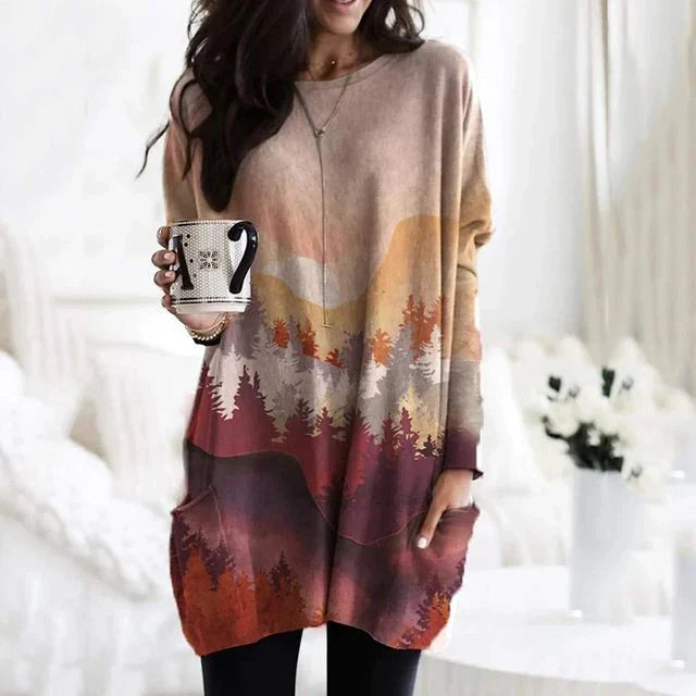 Damenschal Pullover Langhaarig Warm