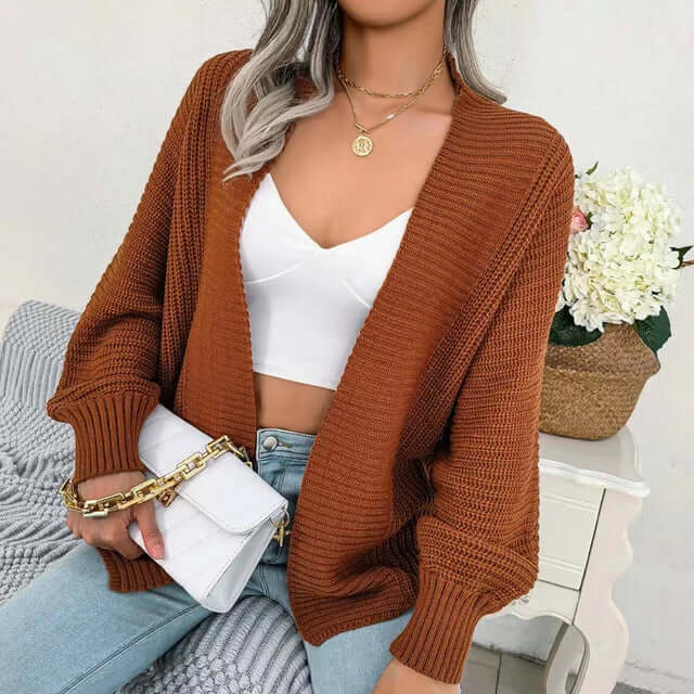 Women's Knitted Cardigan Autumn Modern Open Front