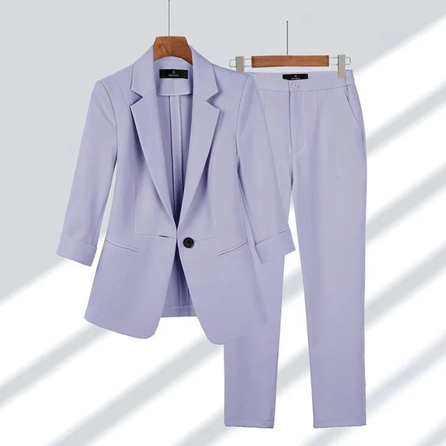 Women's Suit Set Jacket Trousers Classic