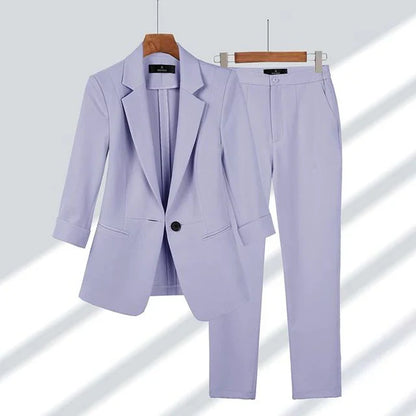 Women's Suit Set Jacket Trousers Classic