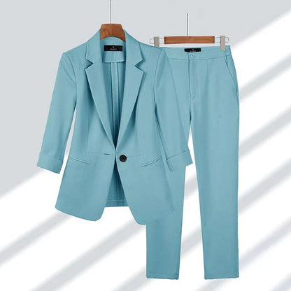 Women's Suit Set Jacket Trousers Classic