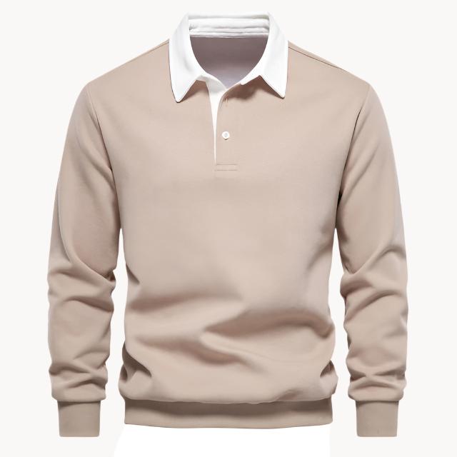 Herren Polo Winter Pullover Elegant Warm