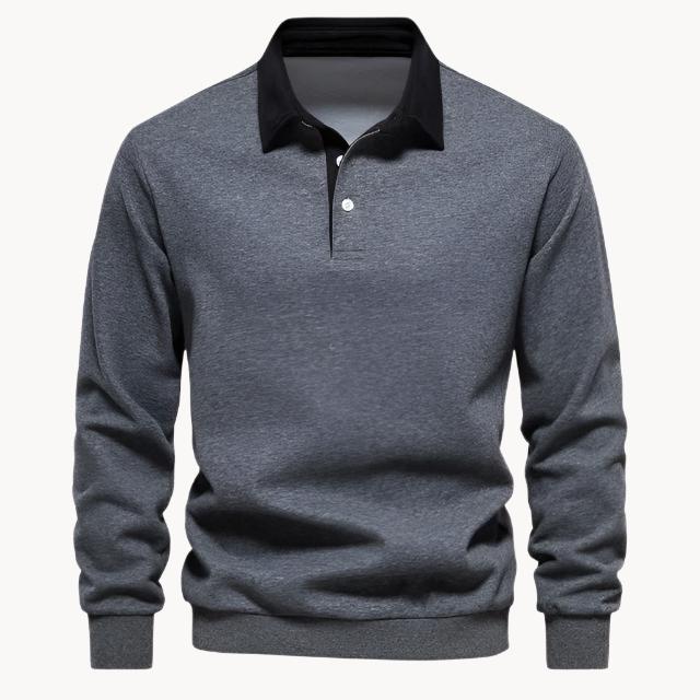 Herren Polo Winter Pullover Elegant Warm