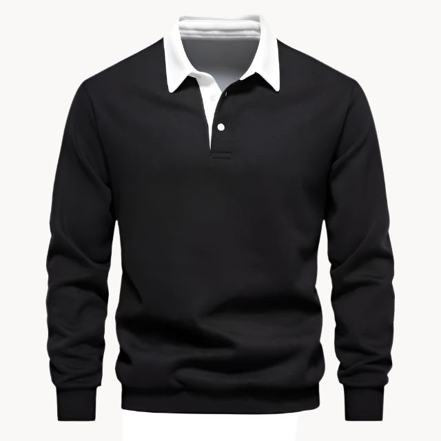 Herren Polo Winter Pullover Elegant Warm