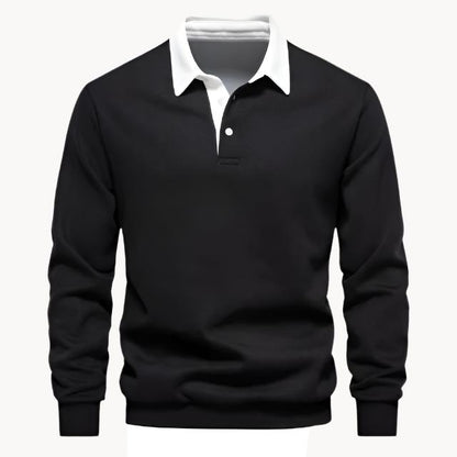 Herren Polo Winter Pullover Elegant Warm