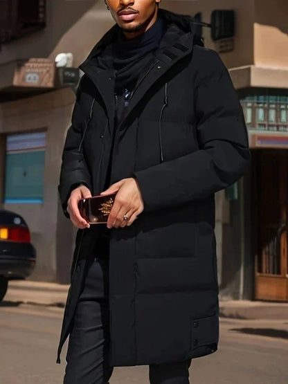 Men's Winter Puffer Hooded Long Jacket