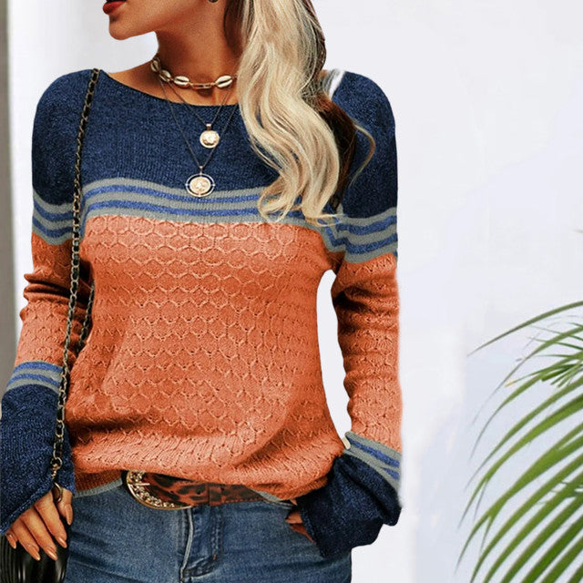 Gestreifte Strickjacke Damen Moderne - IdealeKleiden