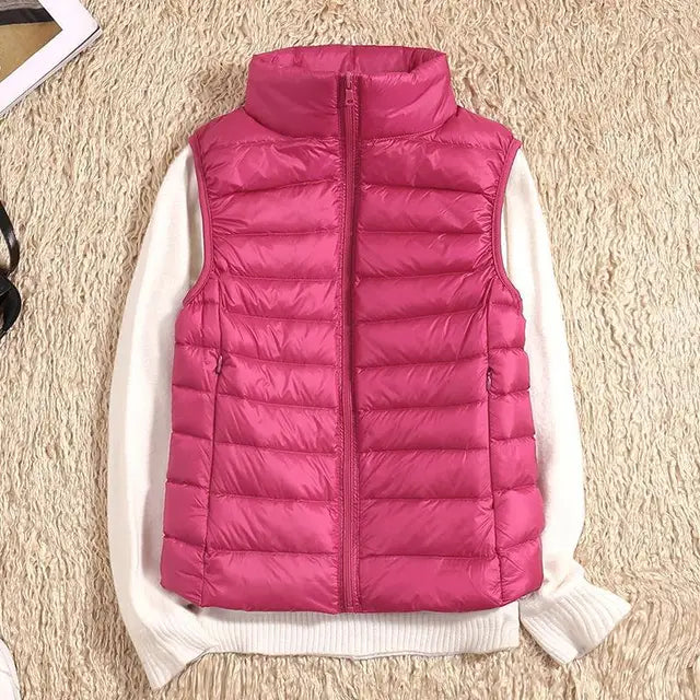 Women's Quilted Vest Warm Winter Down Vest