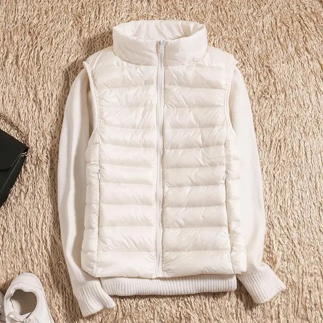 Women's Quilted Vest Warm Winter Down Vest