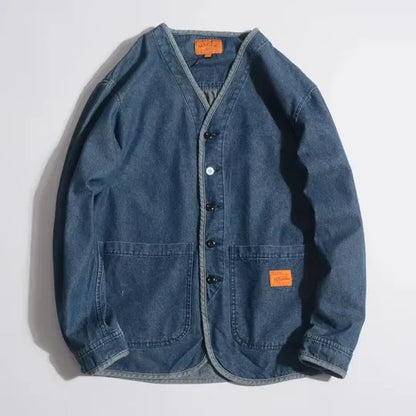 Stylish V-Neck Denim Jacket for Women